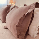 Frilled Linen Pillowcase | Ruffle Border | 100% European Flax | OEKO-TEX Certified