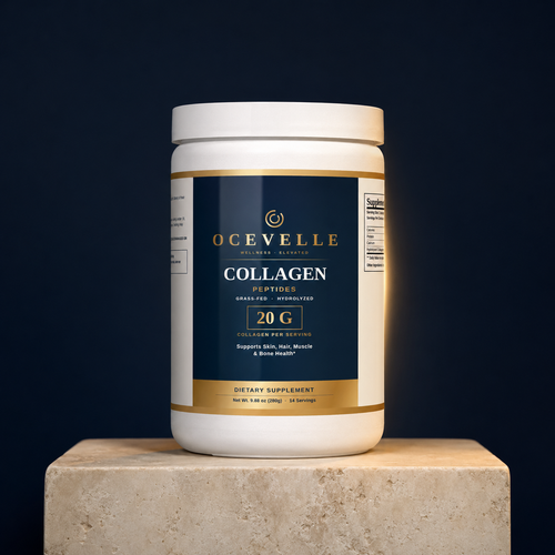Ocevelle Grass-Fed Collagen Peptides premium studio hero