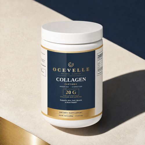 Ocevelle Grass-Fed Collagen Peptides elevated product angle