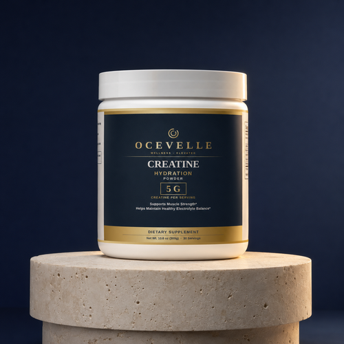 Ocevelle Creatine Hydration Powder premium studio hero