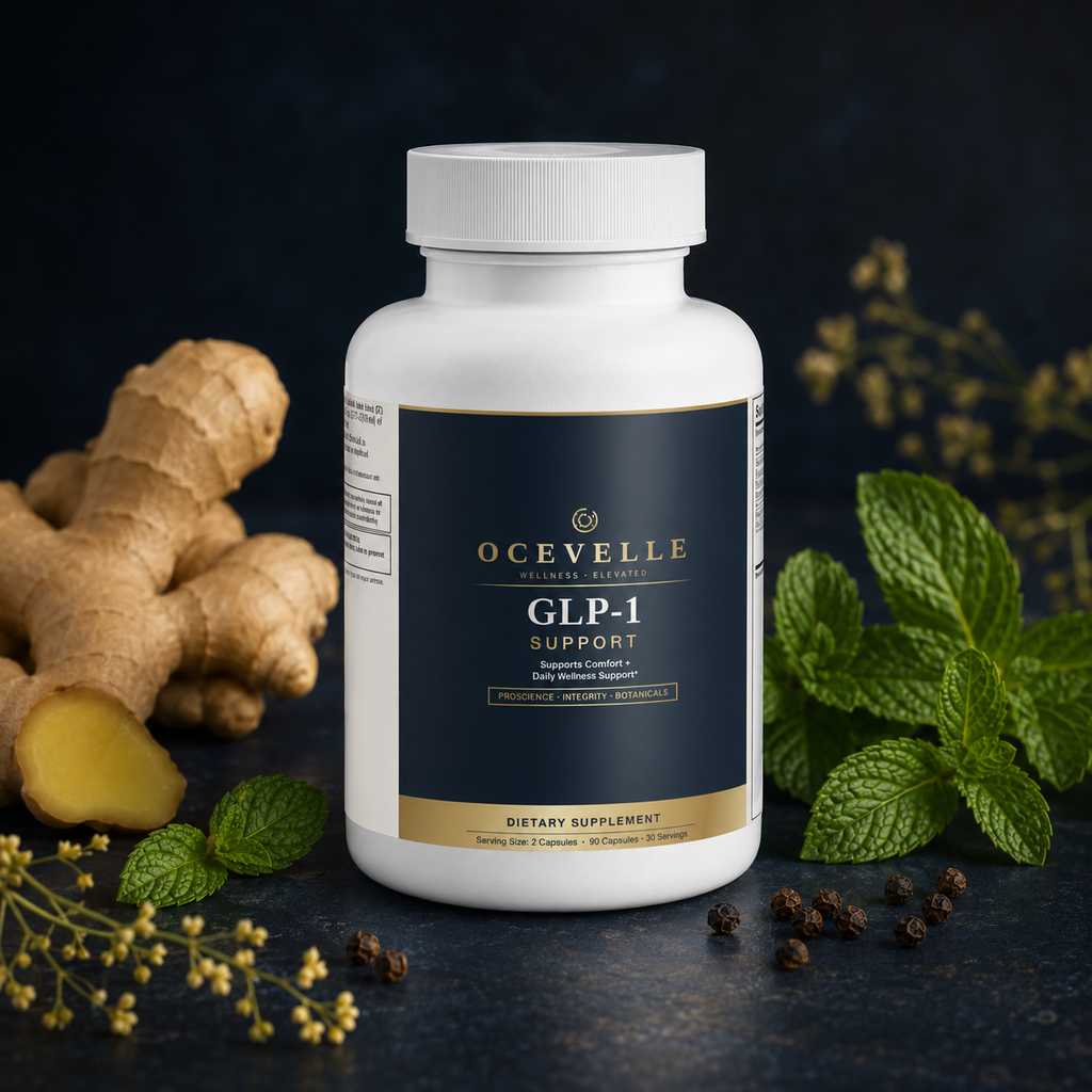 Ocevelle GLP-1 Support with ginger peppermint and black pepper